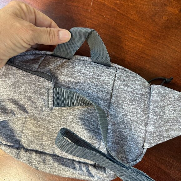 ADIDAS Grey Charcoal Space Dye Zipper Fanny Pack Crossbody Bag - Picture 6 of 11